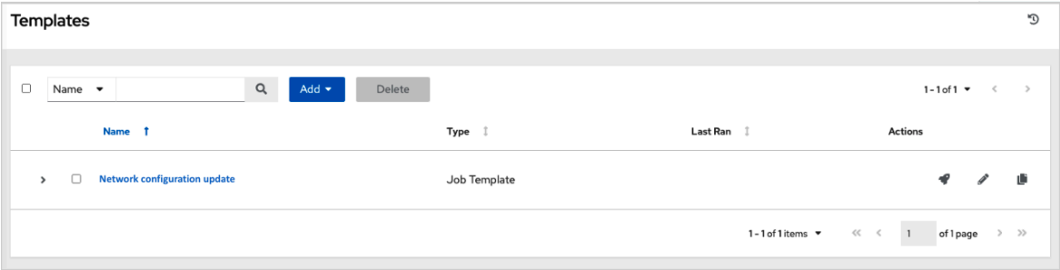 Network configuration update
