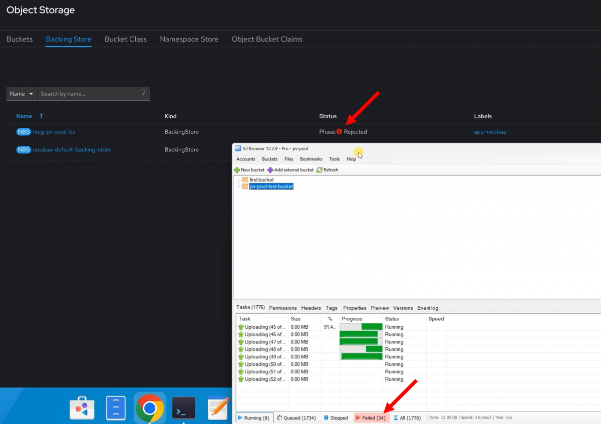 pv-pool Rejected When Large Files are Uploaded