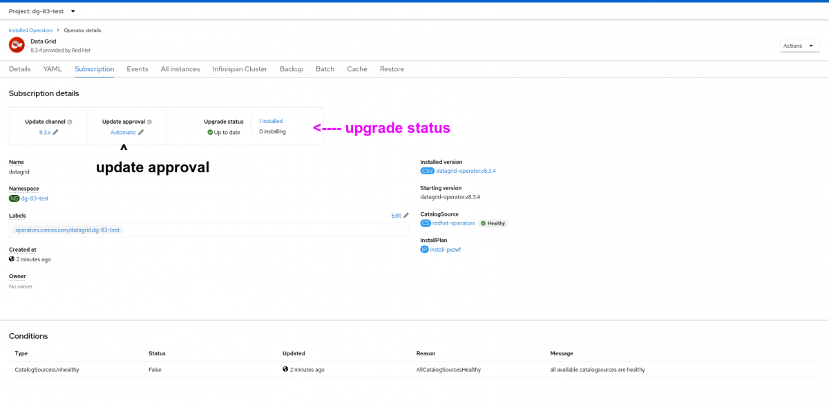 Subscription details