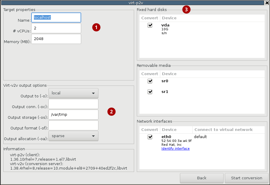 p2v output setting